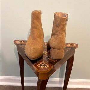 Brown suede booties. Size 9, worn once